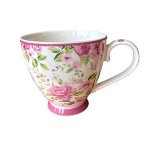THE ENGLISH MUG CO Fine China “British Heritage Collection” Pink Floral